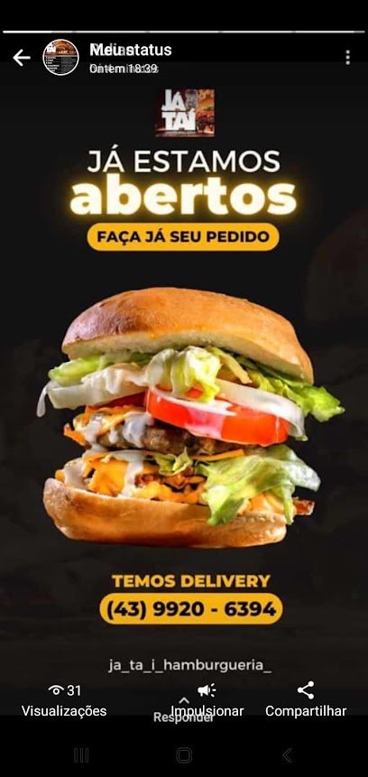 Já taí hambúrgueria